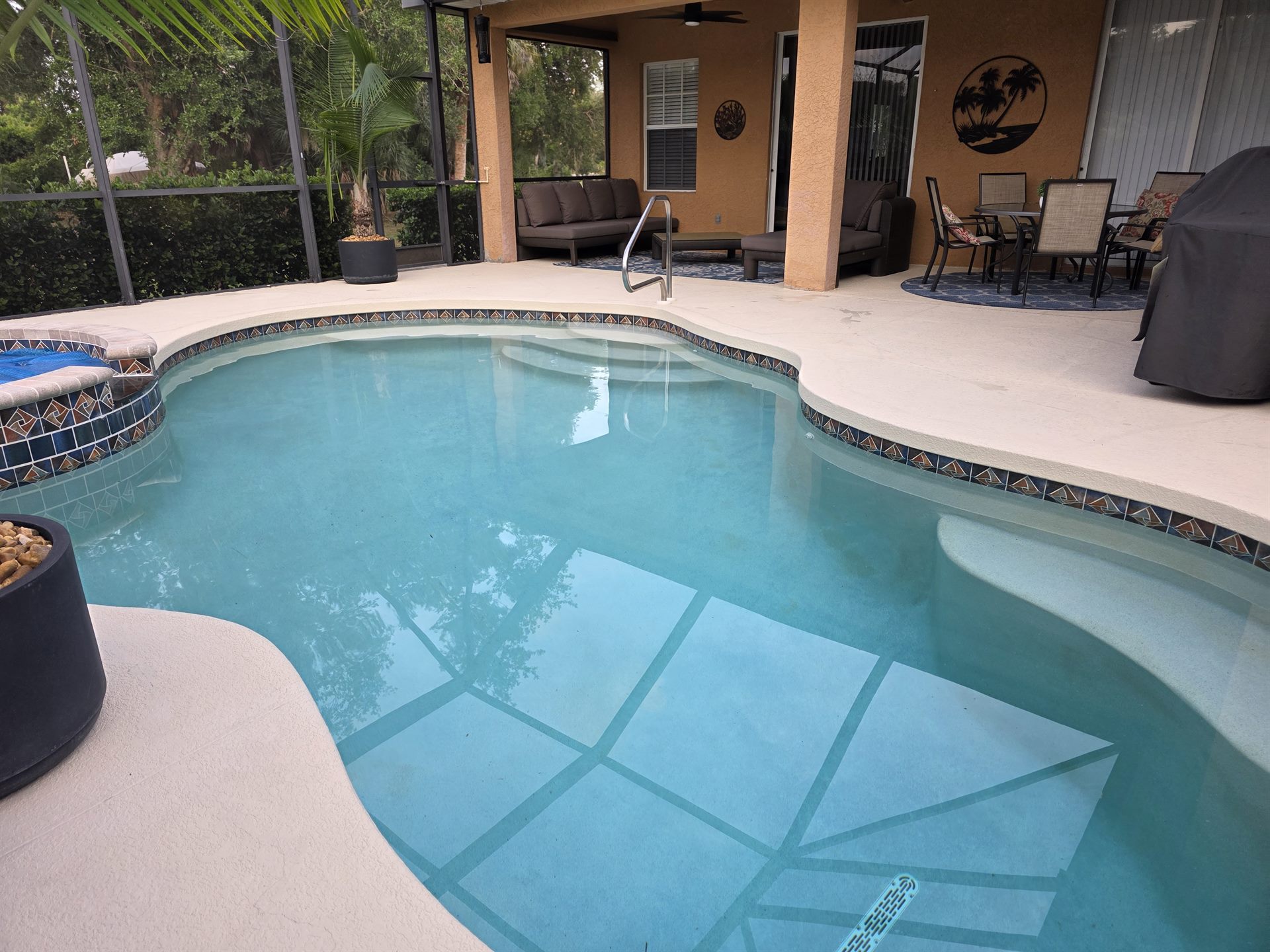 Pool area at SunVilla Florida